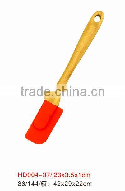 Silicone Dough scraper dough spatula wood handle