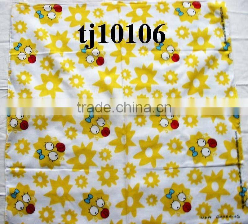 Zhejiang factory price designer kerchief in yellow for ladies