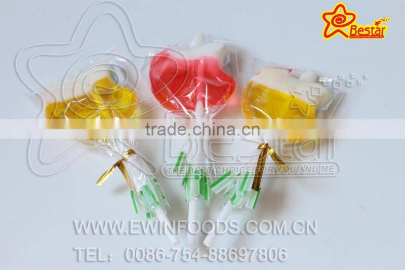 Fruity Flavor Apple Shaped Sweet Hard Lollipop