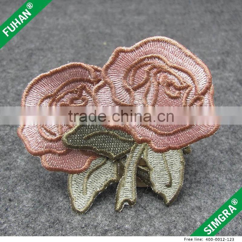 Iron-on DIY Embroidery patches in Flower Shape for Clothing
