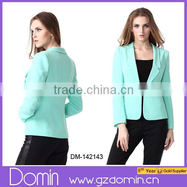 Fashion Women Mint Open Blazer