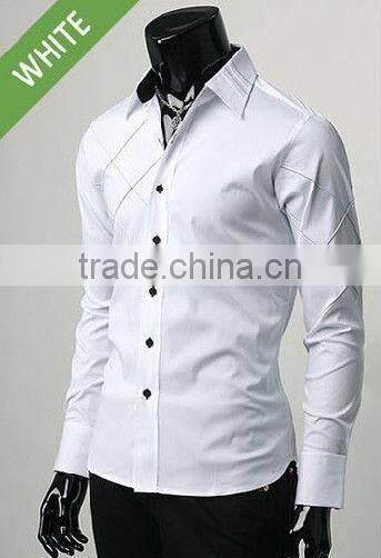 Long sleeve shirts New fashion slim fit man shirts trimming designs stylish fashion shirts for man