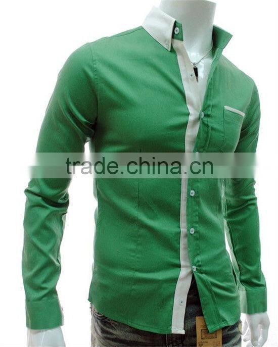 Fashion Candy Colors Luxury Collar Mens Fitted Formal Party Casual Dress Shirts