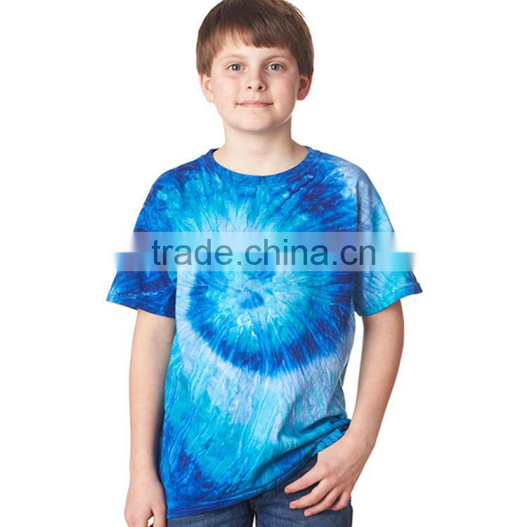 Custom Made Kids boy Top Quality Basic Tee Shirt in Tie Dyed 3d