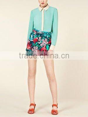 12TT053 Summer New Design Hot Selling Fashion Lady Blouse