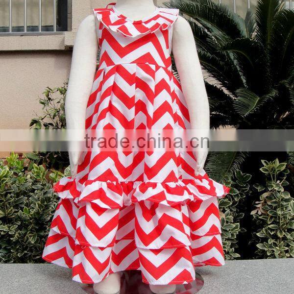 Eco-friendly material used pop hot sale maxi ruffle dress made in China