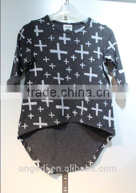 95% cotton and 5% spandex custom printed fashionable baby shirt