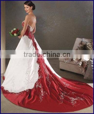 embroidery patterns dress long train without sleeve