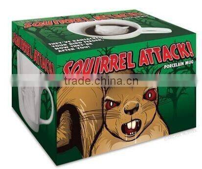 2016 new design , Squirrel Porcelain Mug , Squirrel attack mug
