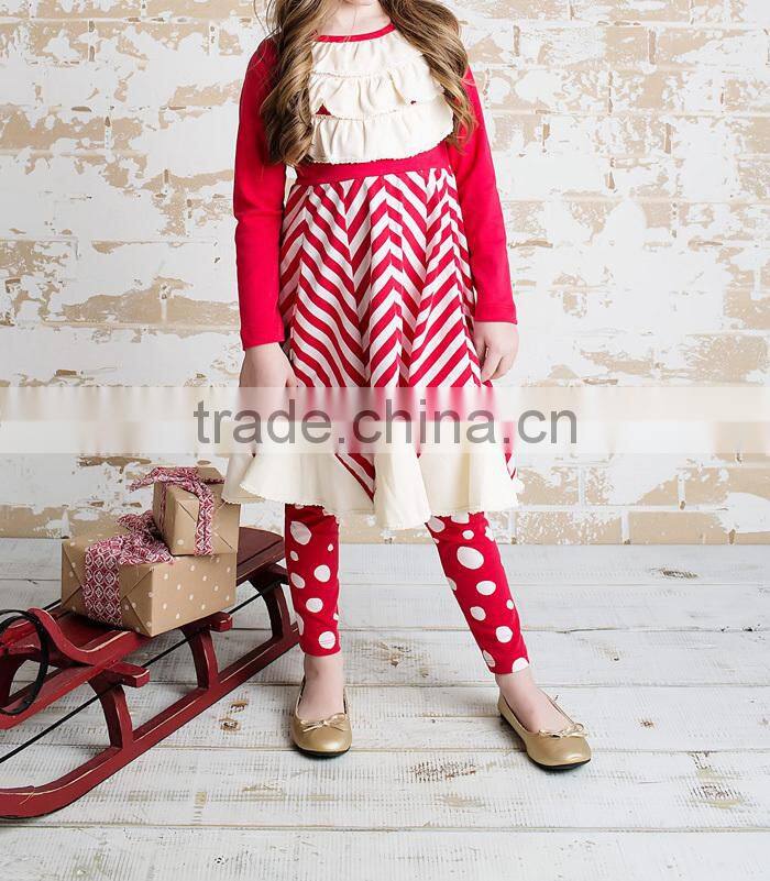 Wholesale children's boutique clothing long sleeve frock fancy dresses for girls for Christmas