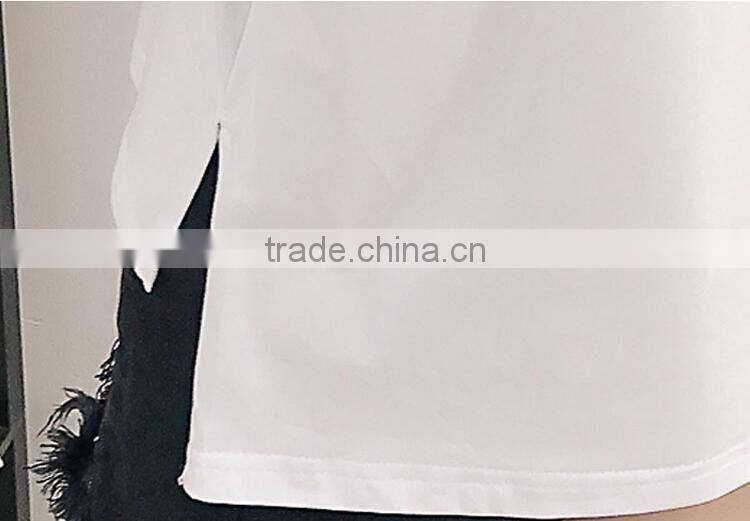 Short sleeve T-shirt female loose white summer wear new embroidery clothes