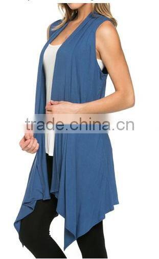 Cheap China Wholesale Clothing Women's Draped Open Front Jersey Knit Vest