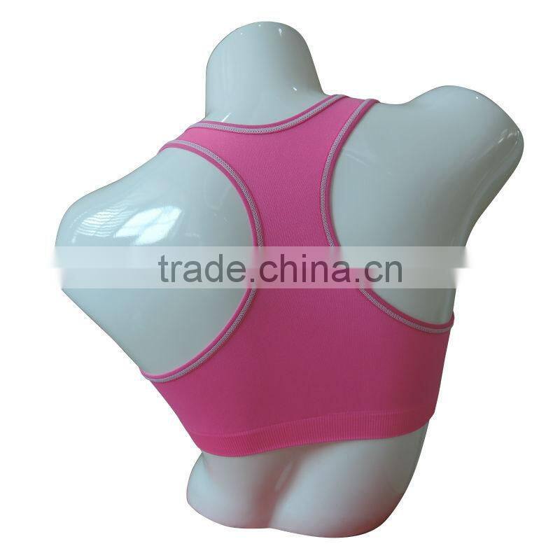 Top quality seamless woman underwear bra top wireless fitness ladies sport bra