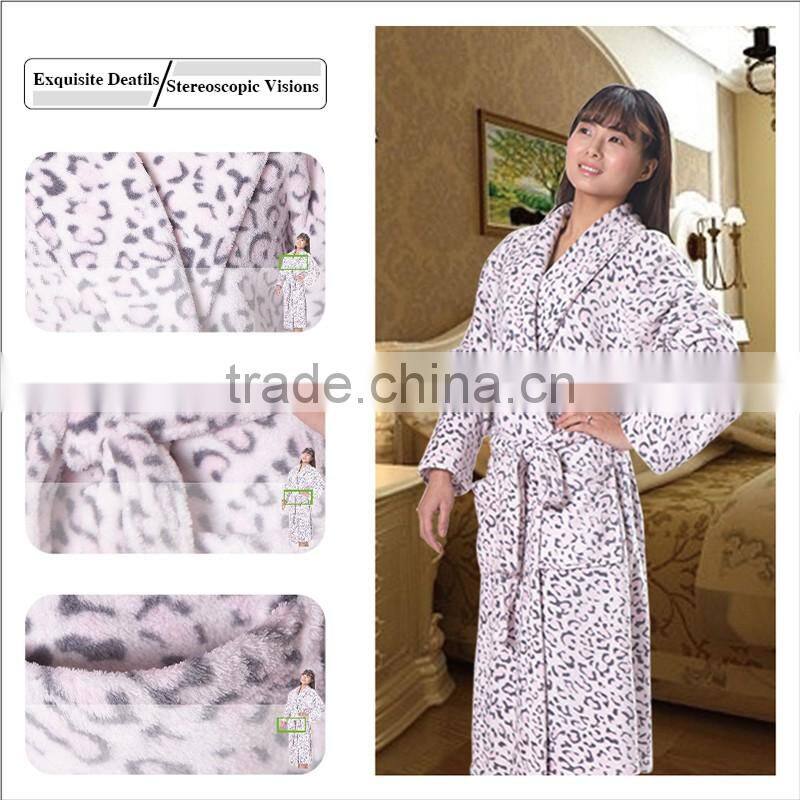 Bath Robe With Cute Pattern Printed