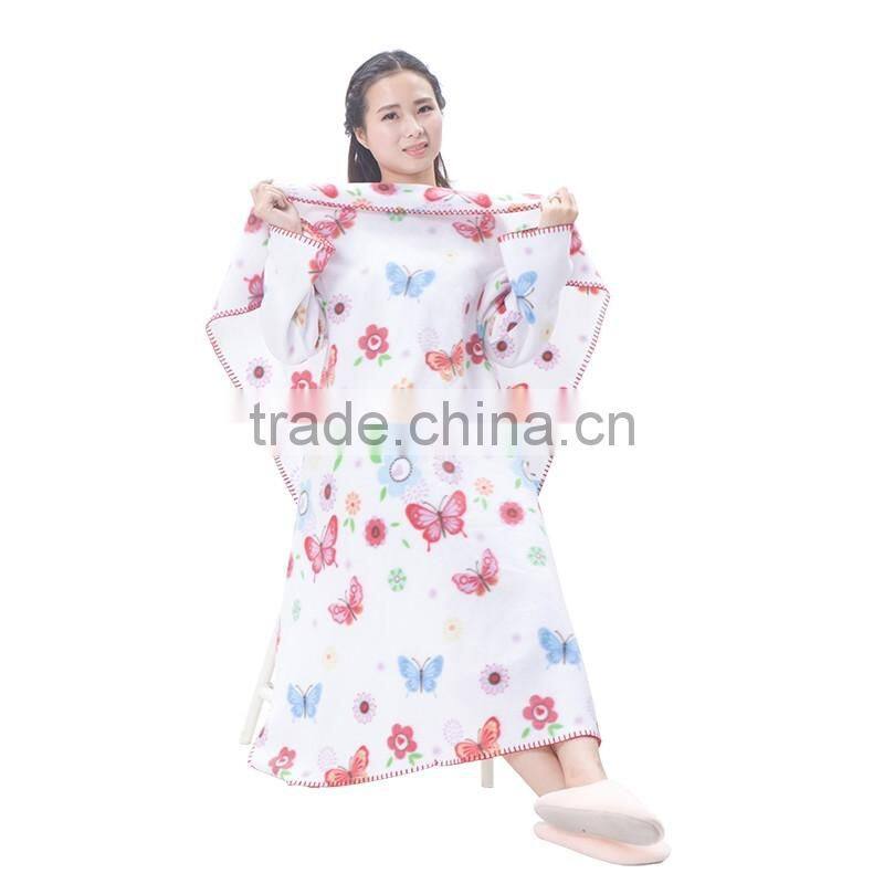 2016 Hot sales 100% polyester slanket made in china adults tv blanket