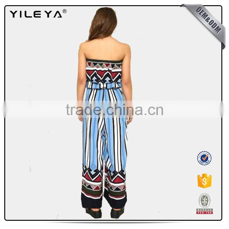 2017 summer Strapless new style sleeveless casual fashion jumpsuit for women
