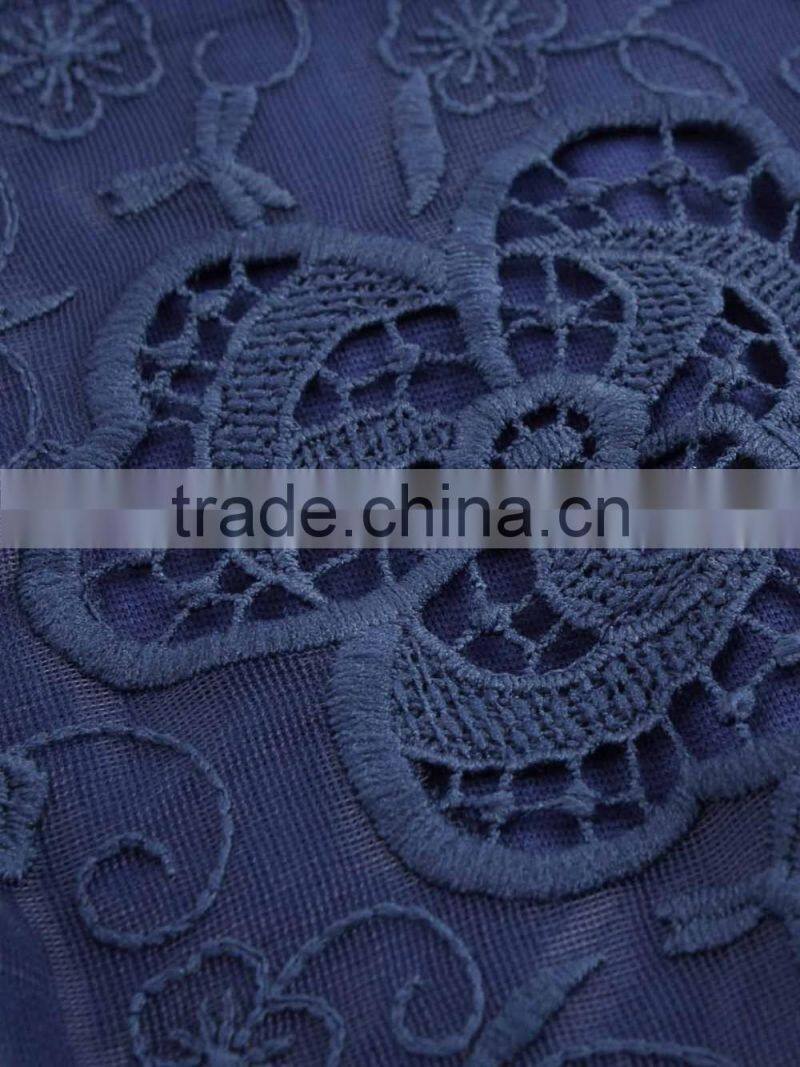 Girls navy lace expansion sleeveless dress