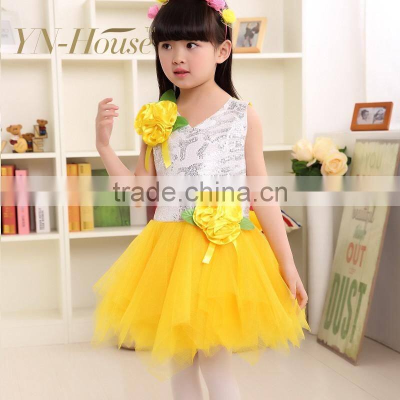 new fashion little queen full-length ball gown flower girl dress