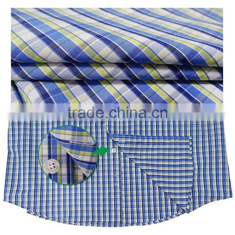 Stylish men t-shirts cheap fancy plaid fabric korean men t-shirt
