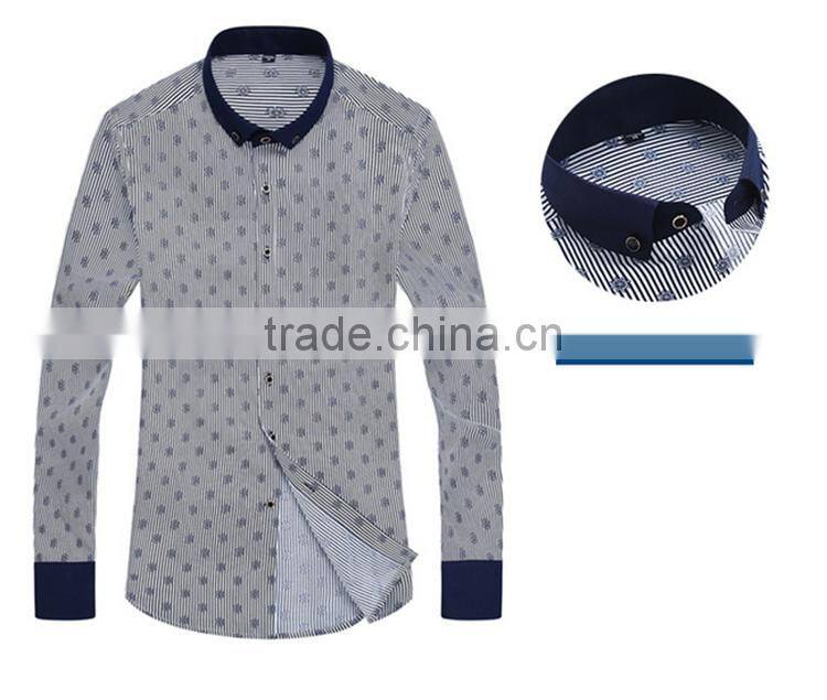 In stock alibaba china shirt manufacturer full size printing long sleeve fashionable fancy printed rounded hem cotton t-shirt
