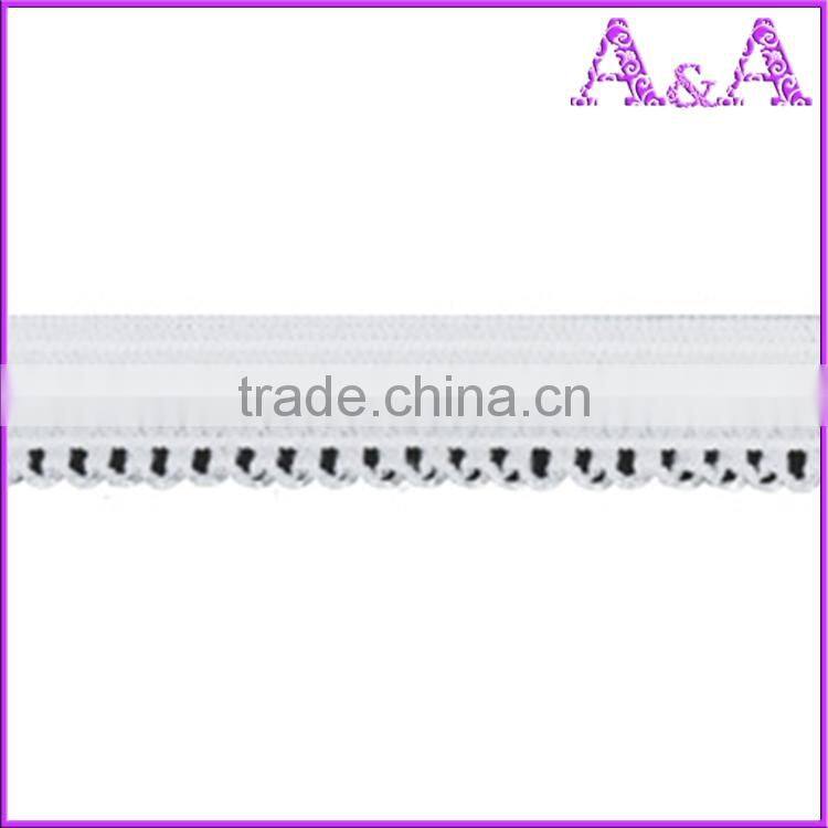 New Arrival Black HIGHTOP Garment use lace elastic webbing nylon knitted tapes soft bra shoulder