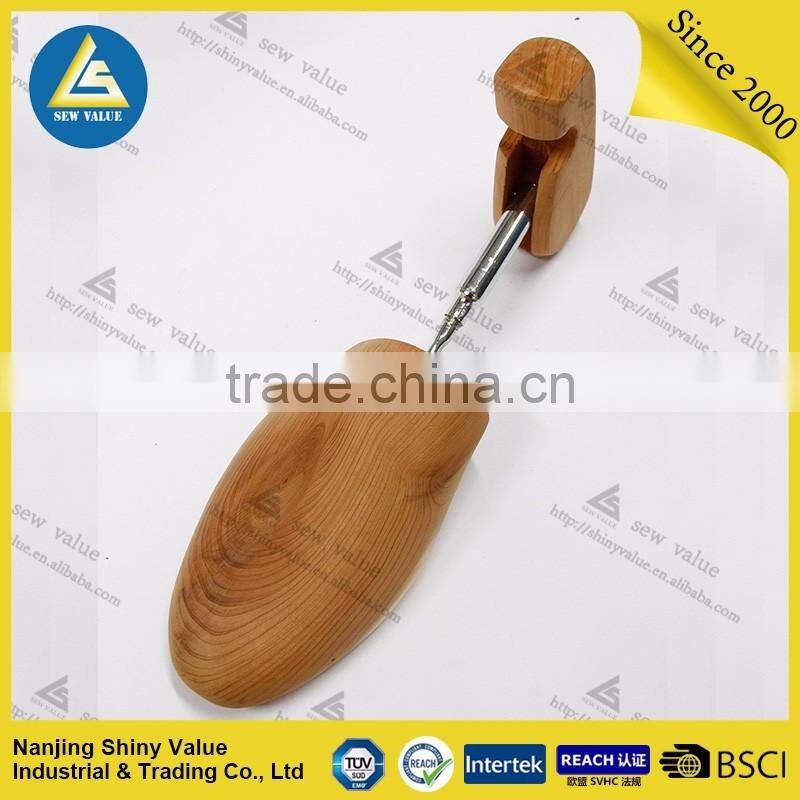 Original high quality red cedar wood shoe stretcher with twistable metal part for shape keeping of your shoes