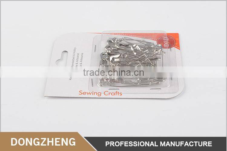 Chinese factory wholesale different size 36 piece fancy silver safety pins