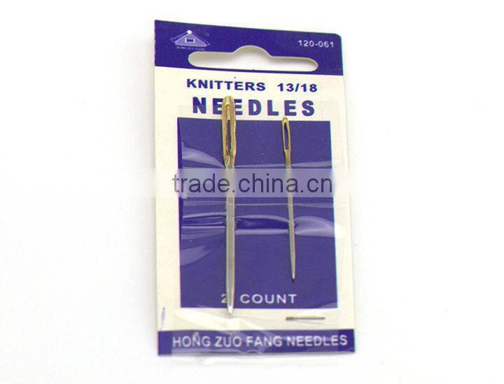 GOLD EYE NEEDLE CARD-TAPESTRY 13/18