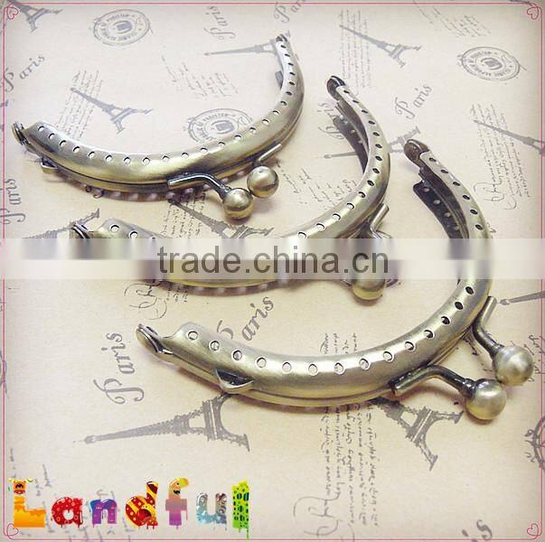 Bronze Metal Sew in Bag Purse Frame Kiss Lock Coin Purse Making