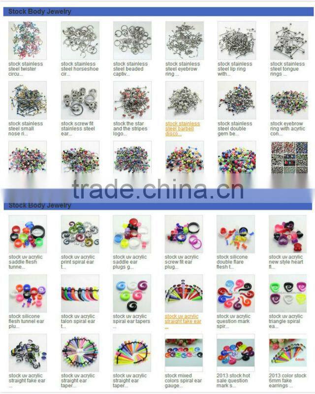 Different Design Fake Cheater Plug Acrylic Earrings Body Piercing Jewelry
