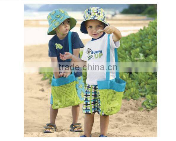 Children's beach toys quick collection bag sands away net bag beach treasures bag for kids