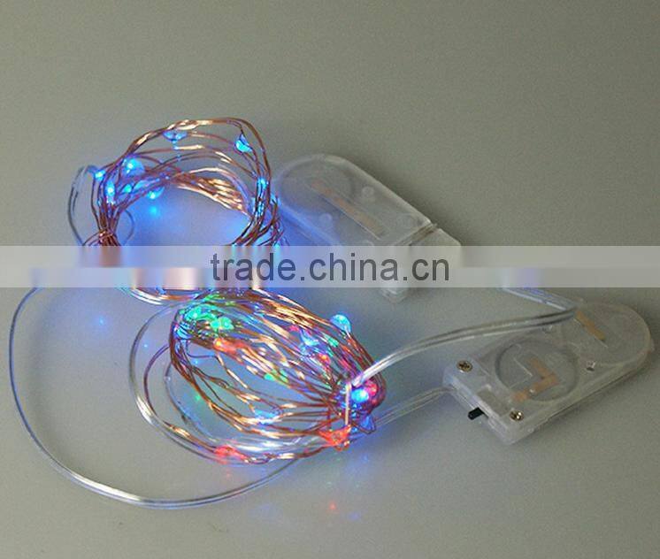 2M 20 LEDs mini led string lights with cr2032 batteries for holiday party