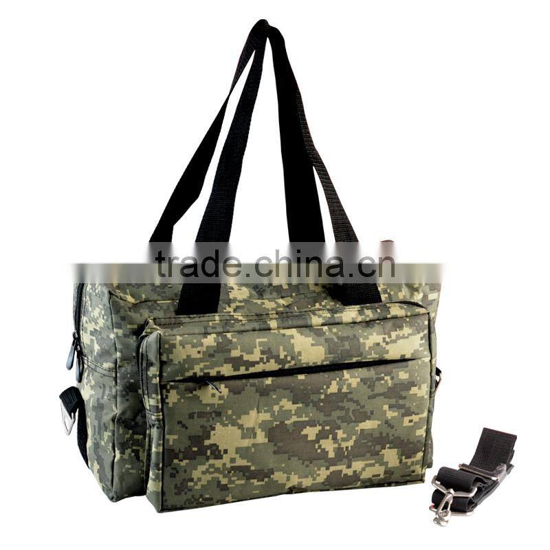 600D Polyester Black Tactical Pistol Range Bag For Hunting