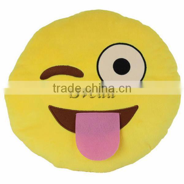 QUITE Hot selling Emoji Pillows Wholesale Plush Emoji Pillows Promotion plush emoji pillow
