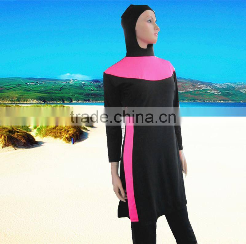 Girls Islamic Muslim Full Cover Modest Fit Swimsuit Beachwear Swimming Costumes