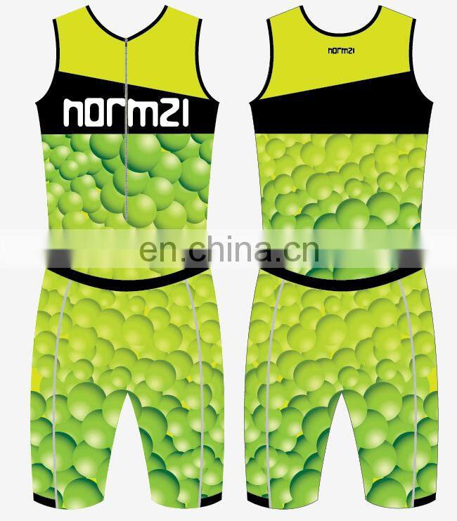 New style custom made sleeveless triathlon wear for sports