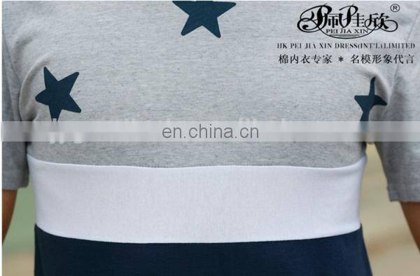Peijiaxin Latest Design Casual Style with Stars Elongated T shirt