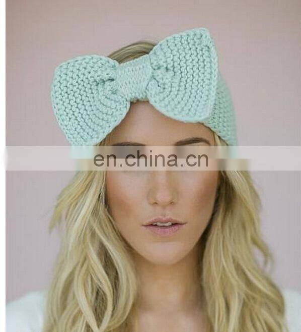 fashion Winter Spring Knitted Bow Headband
