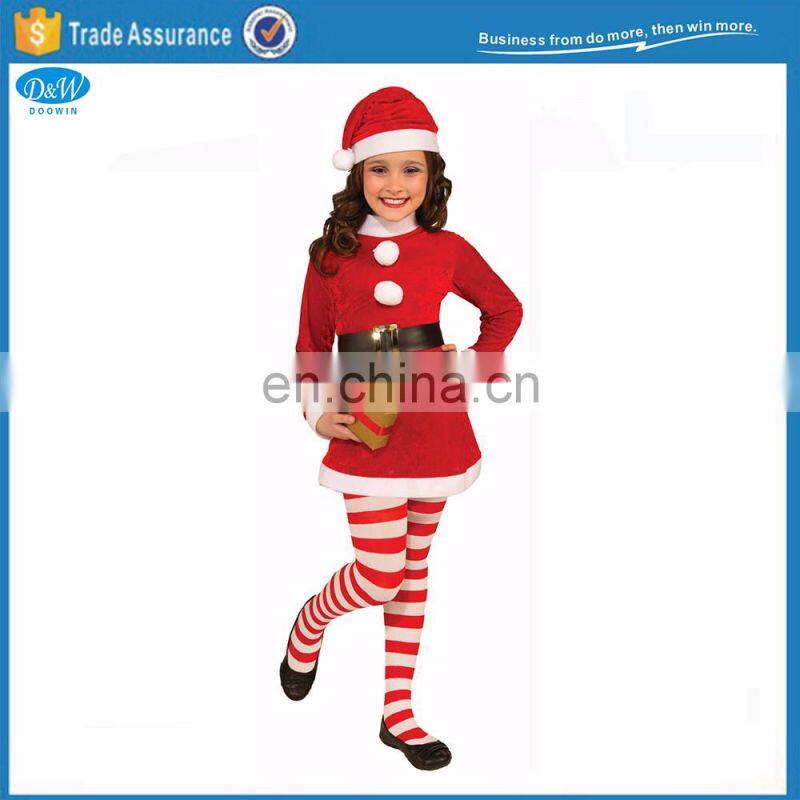Cute Girls Red Christmas Fancy Dress with Headband