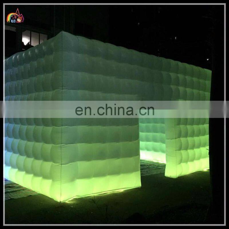 top selling inflatable cube tent with led lighting , inflatable square tent , infaltable air tent for sale