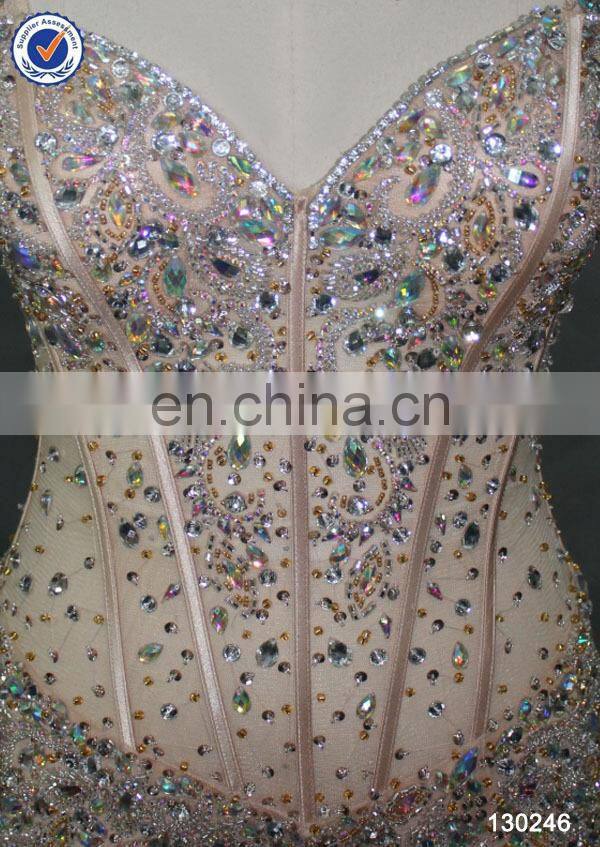 2014 factory directly supply sexy high grade luxury formal beaded evening dress
