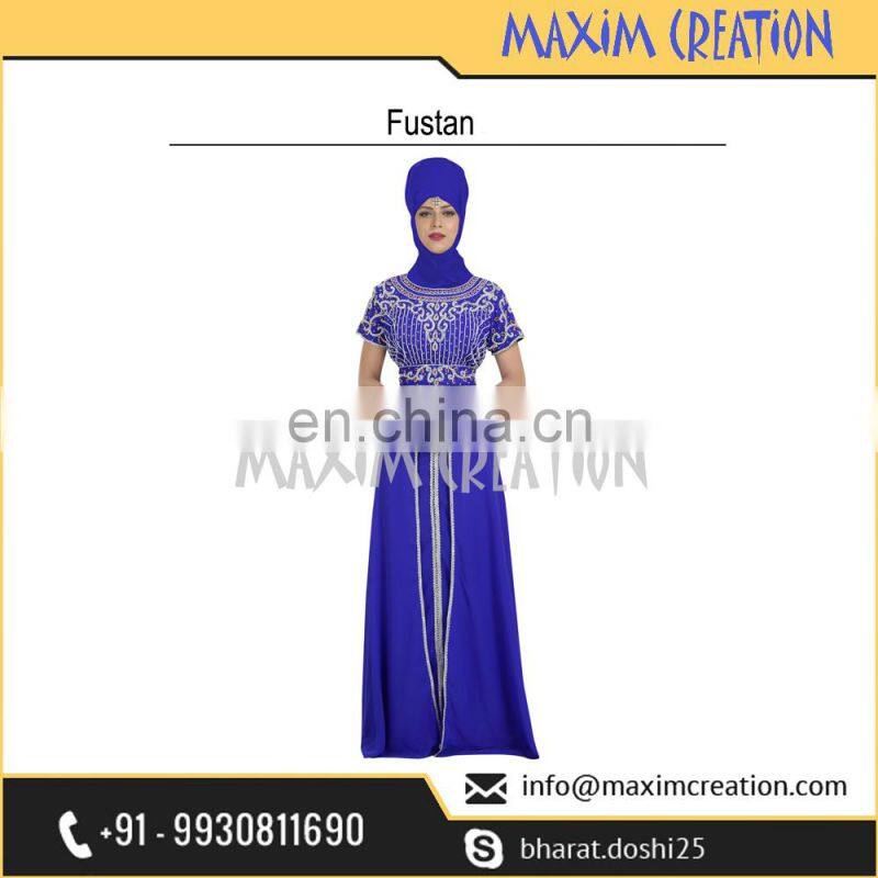 Simple Halloween Party Wear Fustan With Beautiful Unique Embroidery Design 6557