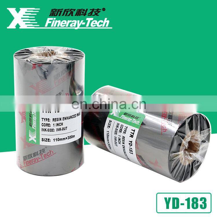 Premium resin ribbon for gloss synthetics 110MM*300M---Black