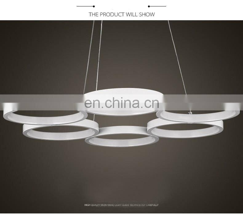 hot sale modern simplified bedroom stydy remote ring light acrylic led light pendant