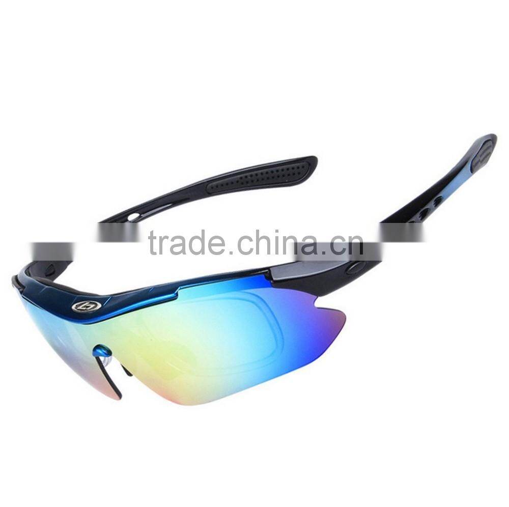 YUANJIU Polarized Anti-UV Cycling Running Sports Sunglasses with 5 Exchangeable Lenses