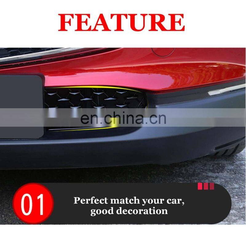 Front Lower Bumper Grill Grille Moulding Cover For Mazda CX30 CX-30 2020-2021 Car Front Bottom Middle Net Decoration Black