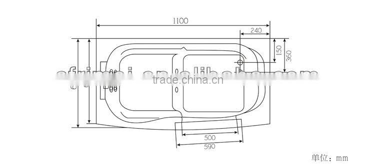 Acrylic Cheap Soaking Elderly Bathtub For Old People And Disabled People