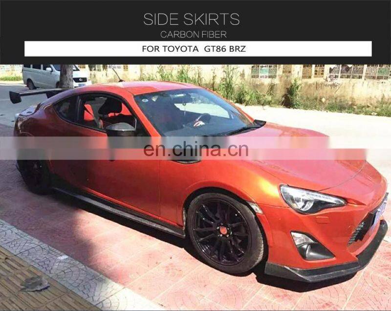 Carbon Fiber Side Skirts Bumper for Subaru BRZ for Toyota GT86 2013-2020