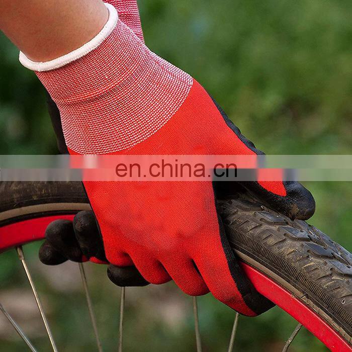 HY 15 Gauge Customized Assembly Nitrile Gloves Nitrile NBR Work Gloves for Hand Protection