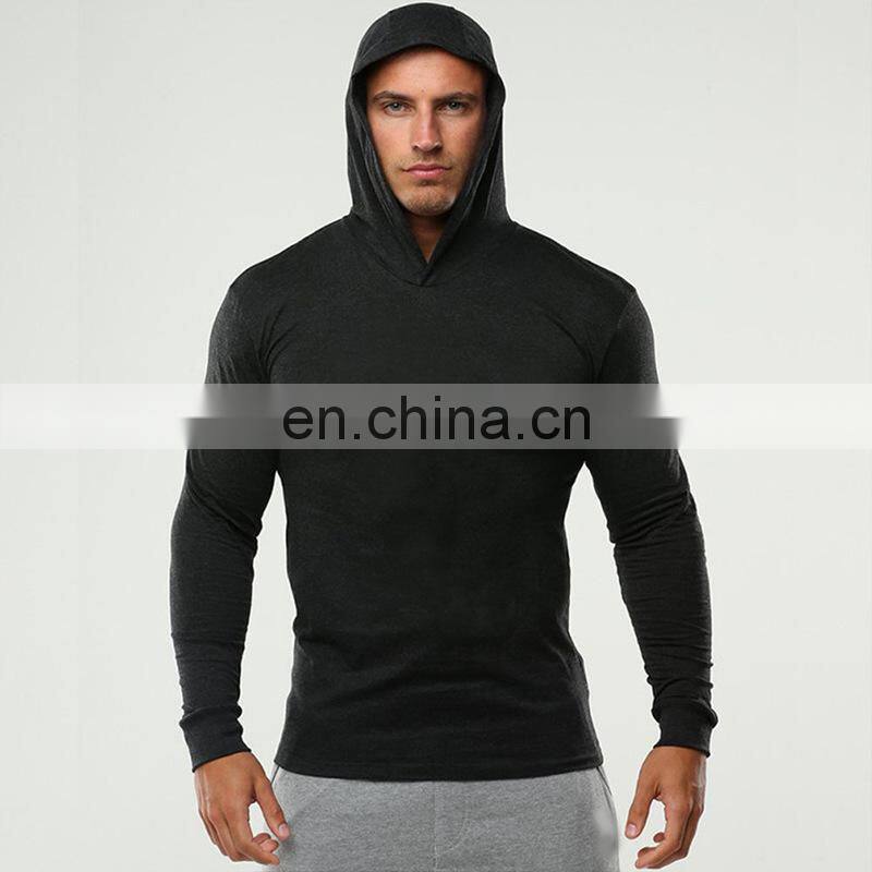 Spring and summer new leisure fitness sports long-sleeved cotton plus size wholesale custom light and solid color hooded sweater